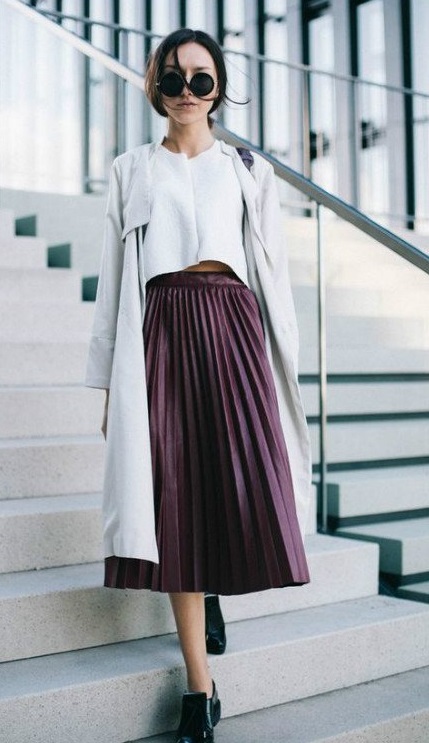 Плиссированная юбка – более 10 образов с плиссированной юбкой, с чем носить, как гладить и стирать